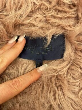 RACHEL Rachel Roy Mauve Pink Faux Fur Jean Jacket